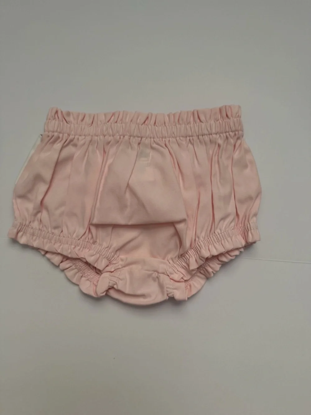 Mud Pie Pale Pink Diaper Cover with White Bow 3-6M